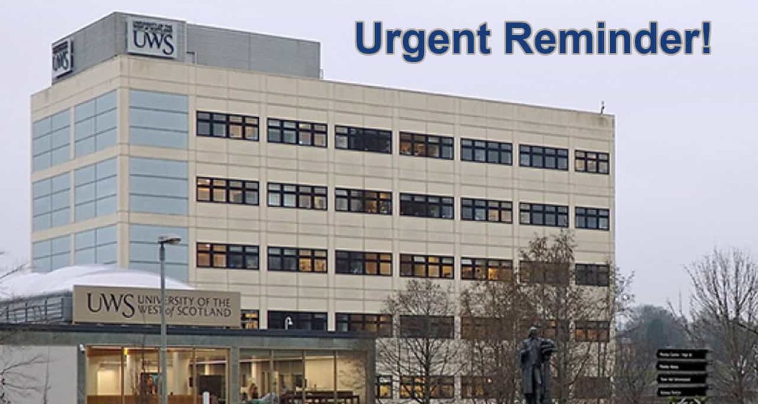 Urgent Reminder